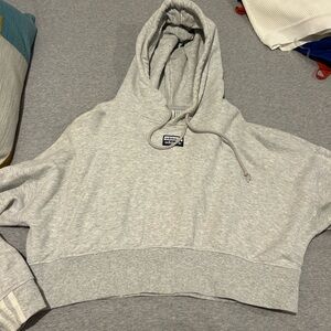 Adidas cropped grey hoodie size large